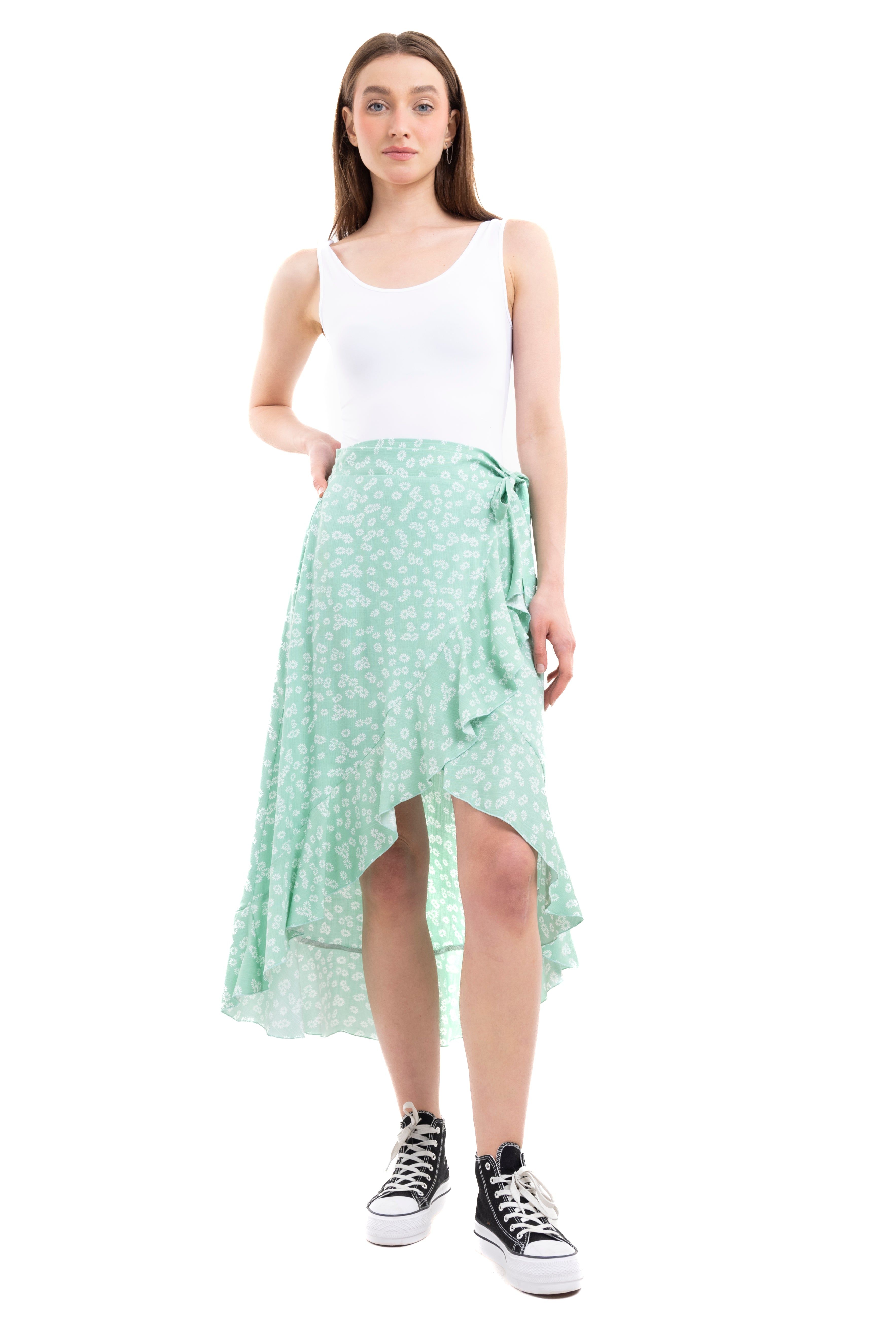 Falda midi cruzada flores sold by Shasa product image thumbnail 2