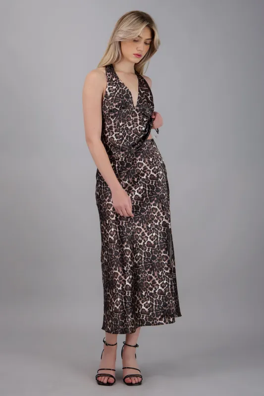 falda midi animal print sold by Shasa