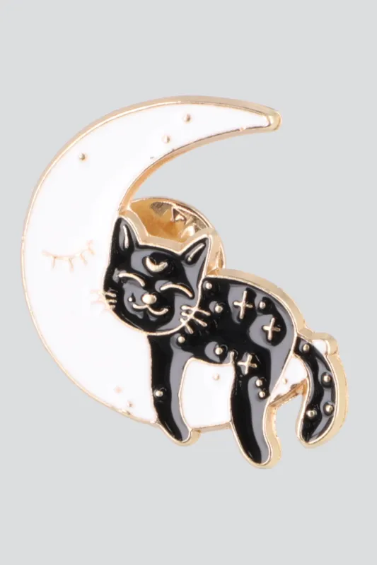 Pin gato sobre luna sold by Shasa