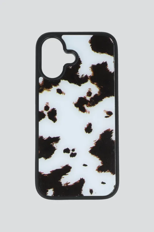 Funda para cel iph 16 cow print made by Shasa