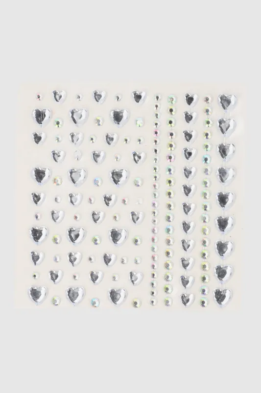 Brillos faciales corazones sold by Shasa