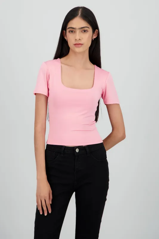 Top escote cuadrado doble tela sold by Shasa