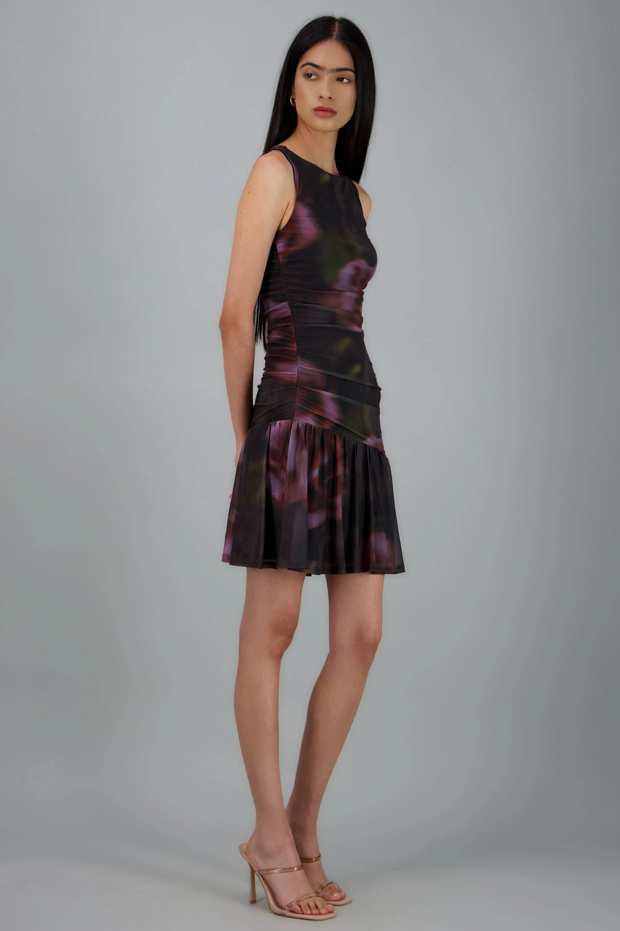 Vestido drapeado mesh estampado sold by Shasa product image thumbnail 4