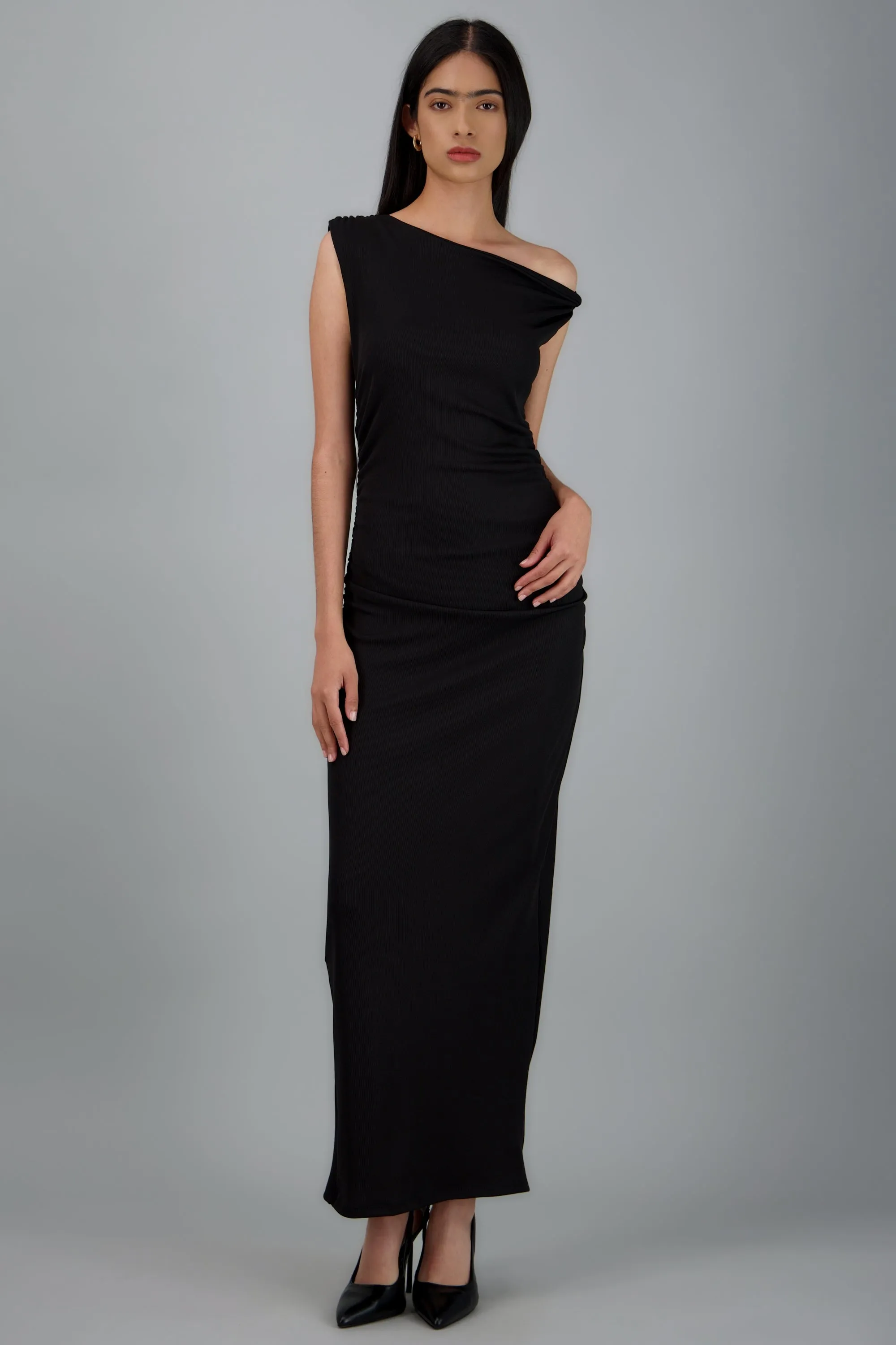 Vestido maxi rib tirantes asimetricos sold by Shasa product image thumbnail 2