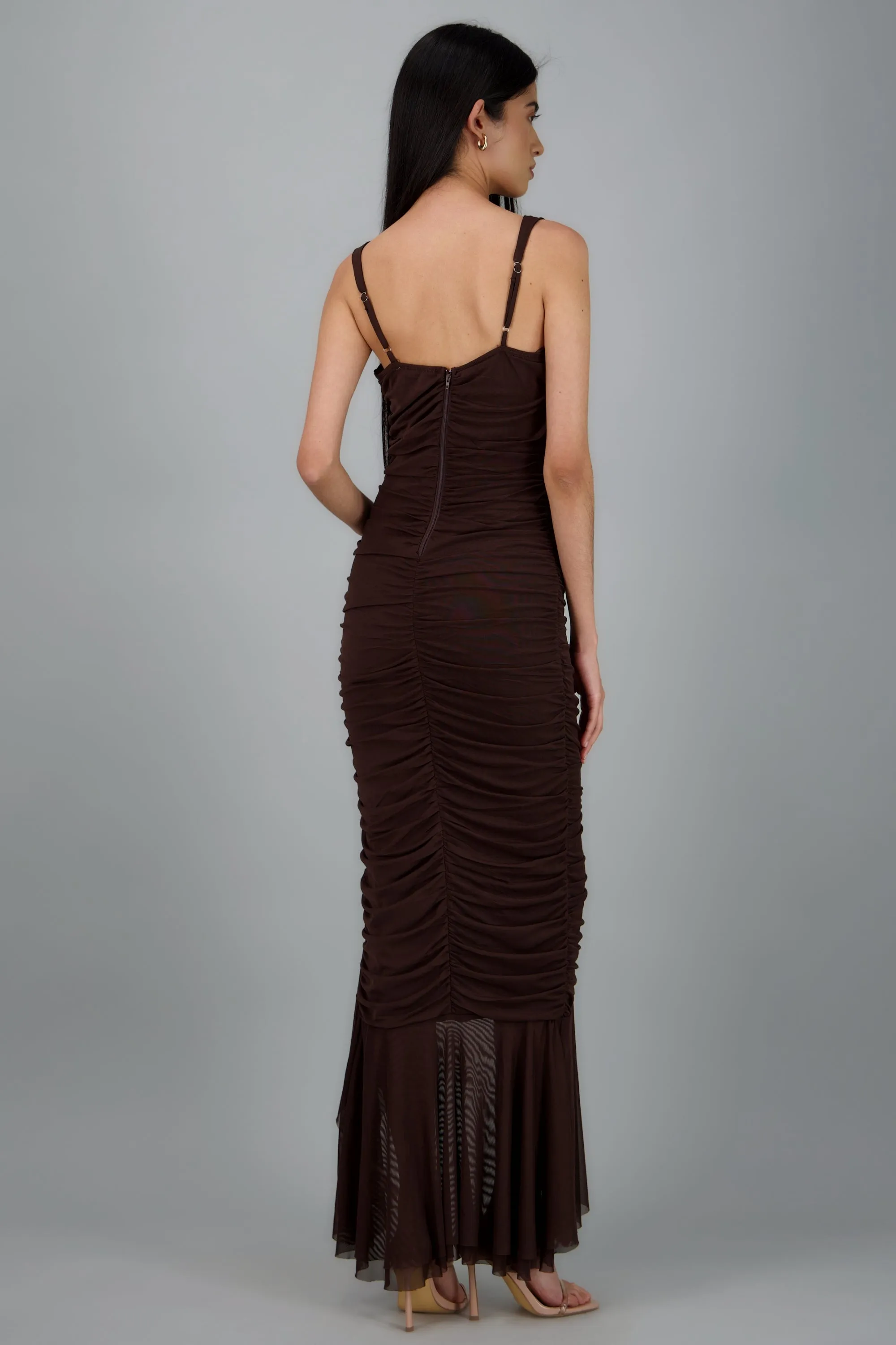 Vestido maxi liso drapeado sold by Shasa product image thumbnail 4