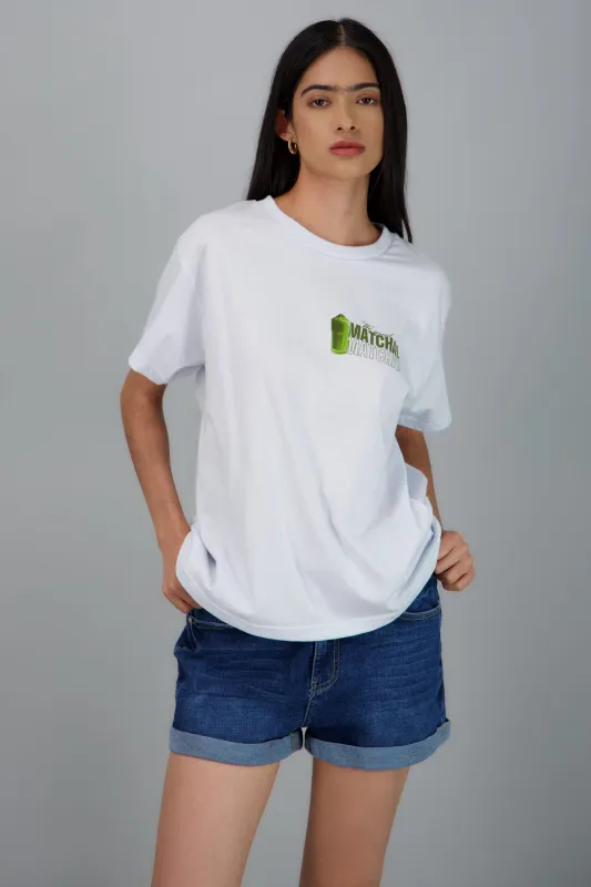 Playera manga corta estampado matcha sold by Shasa
