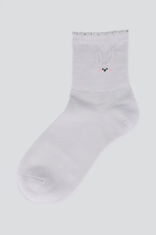 Calcetin conejo bordado sold by Shasa