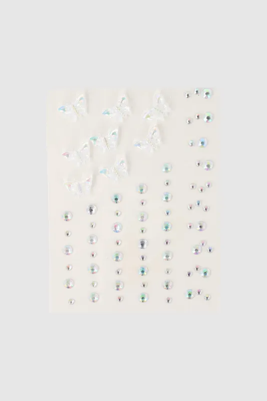 Brillos faciales mariposas sold by Shasa