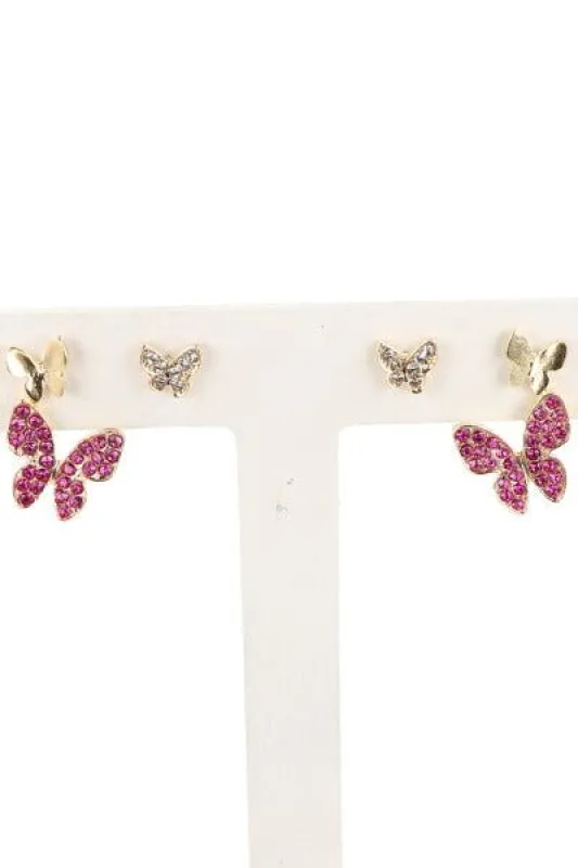 2 Pr Aretes Mariposa sold by Shasa