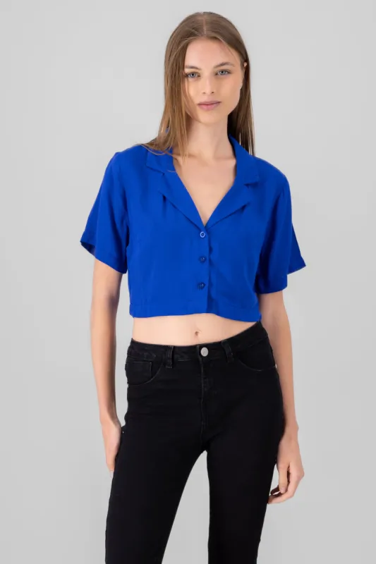 Camisa crop lisa sold by Shasa