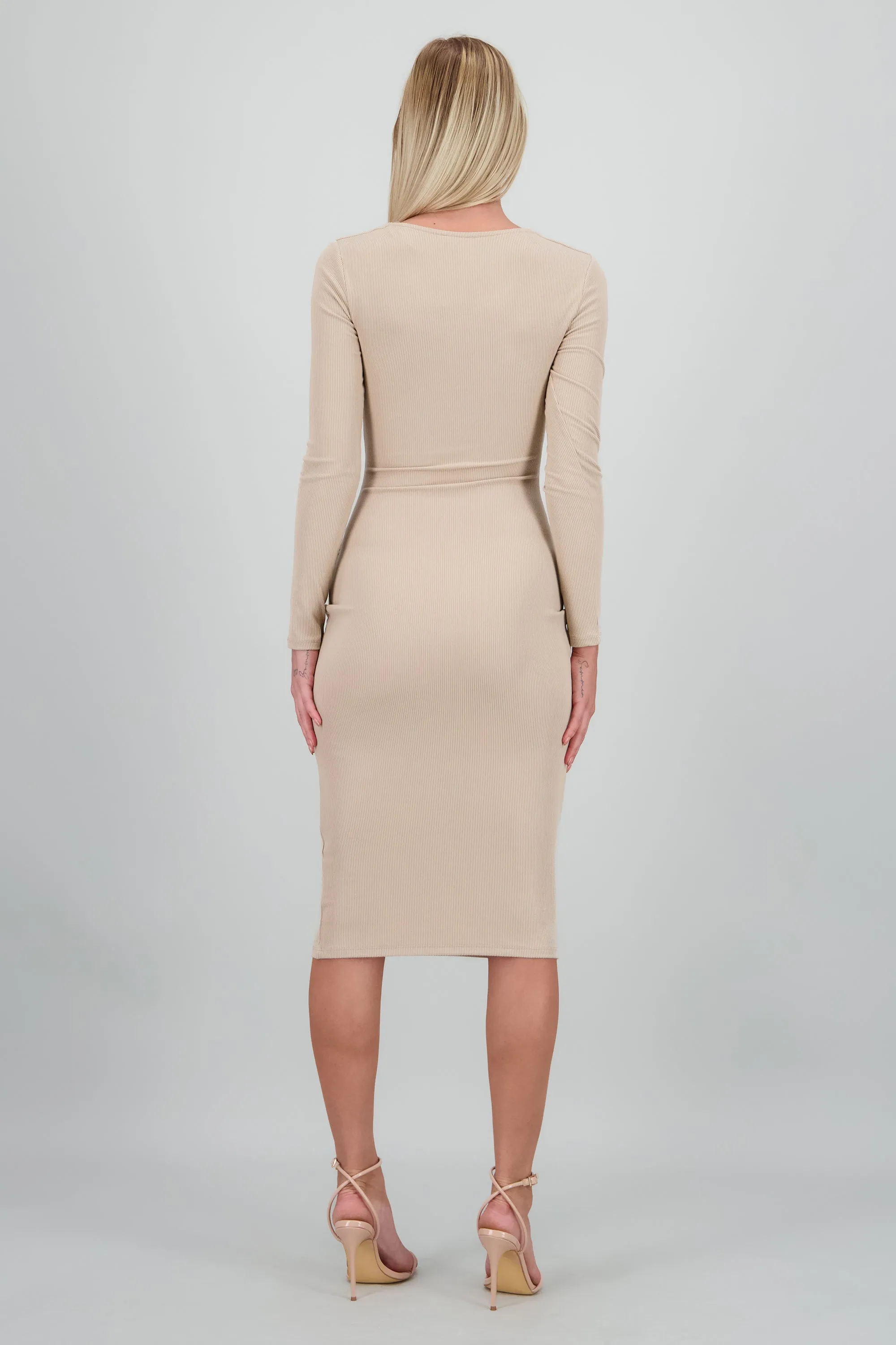 Vestido drapeado manga larga sold by Shasa product image thumbnail 4