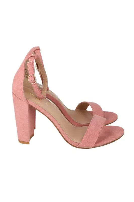 Tacón punta redonda durazno sold by Shasa