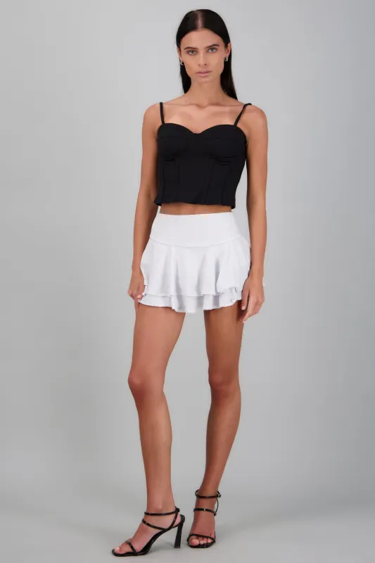 Falda short olanes brillos sold by Shasa