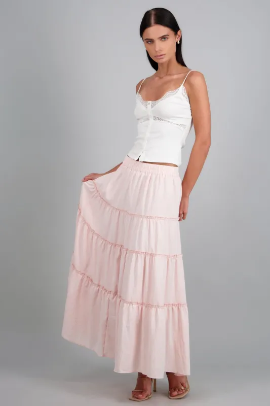 Maxi falda de varios niveles made by Shasa