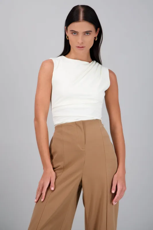 Top drapeado hombro y costado made by Shasa