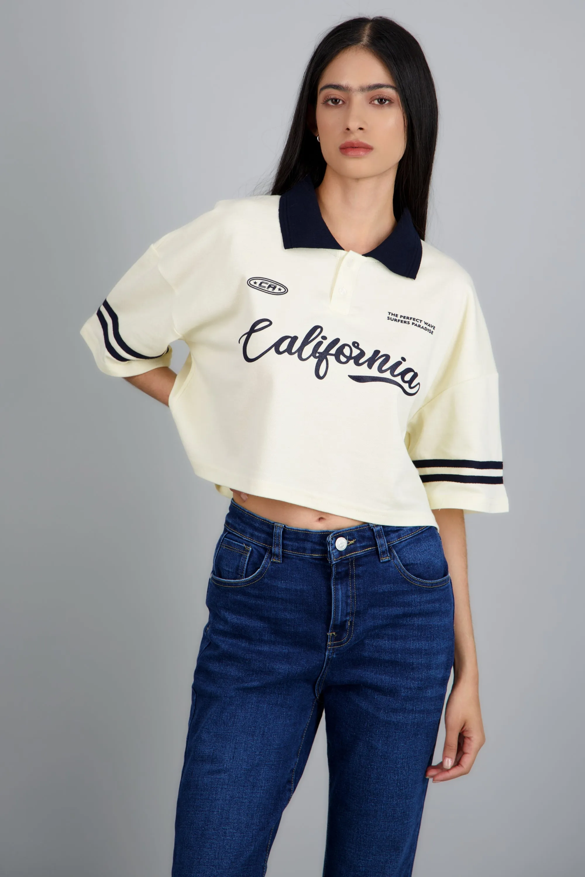 Polo boxy contraste California sold by Shasa product image thumbnail 3