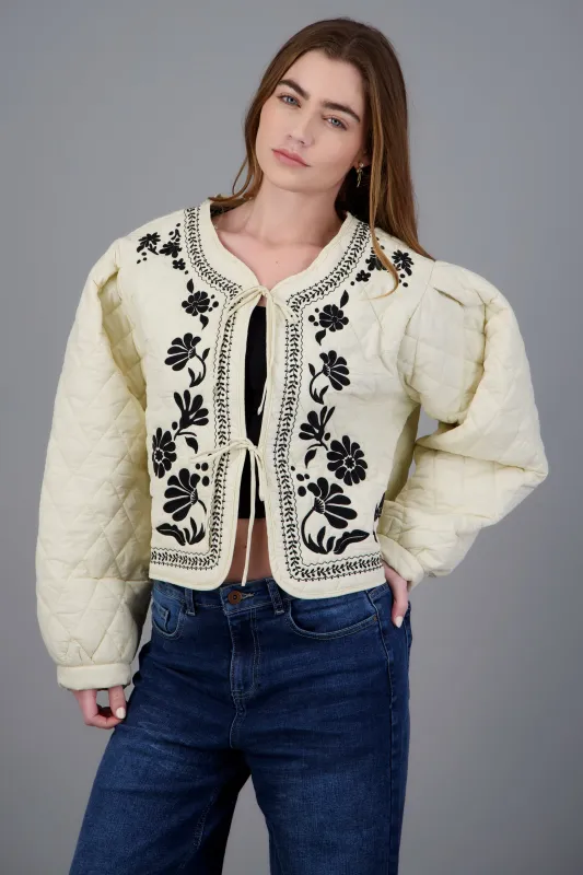 Chamarra capitonada detalles paisley sold by Shasa