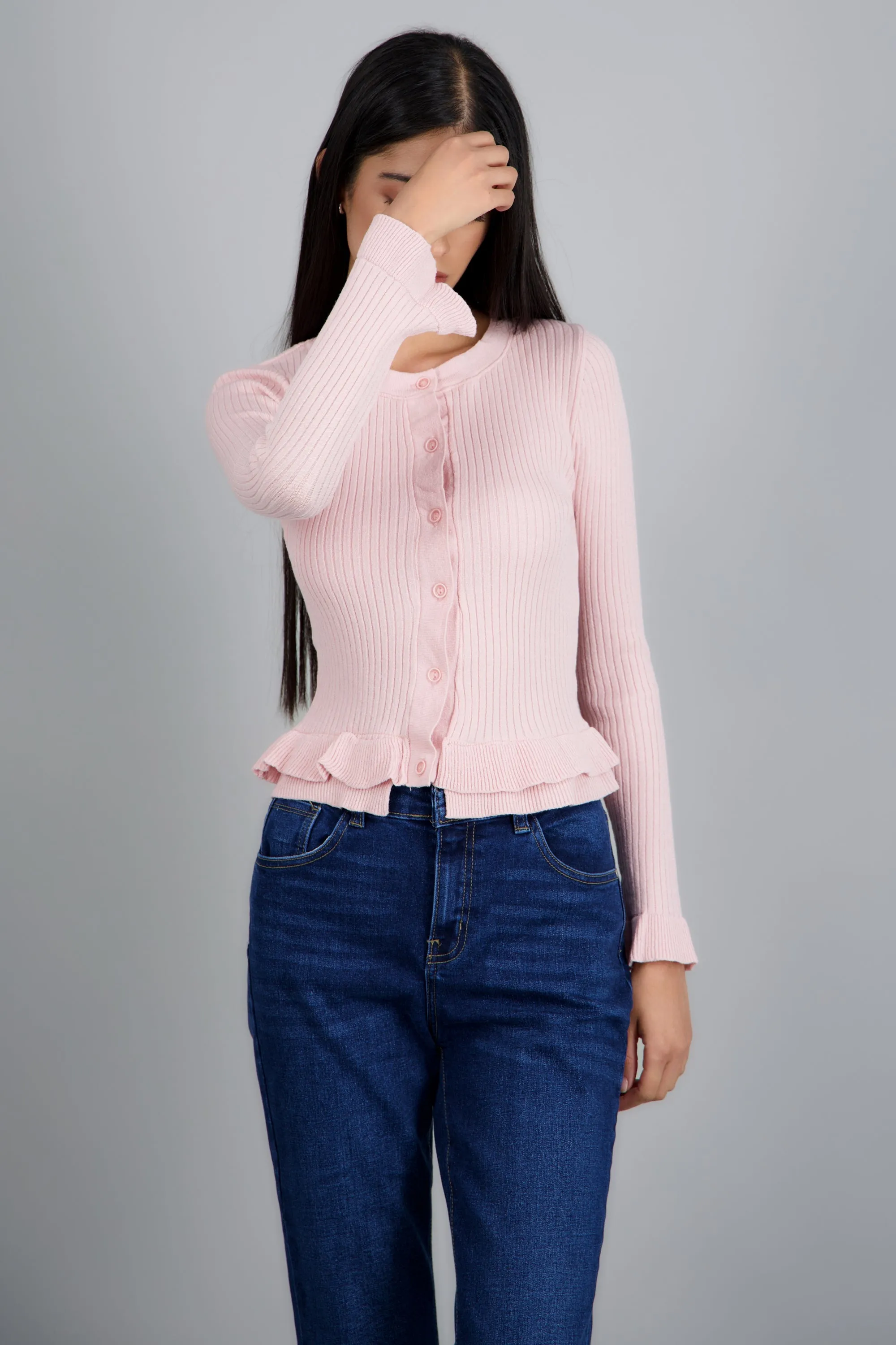 CARDIGAN LIGERO DET OLANES KNI sold by Shasa