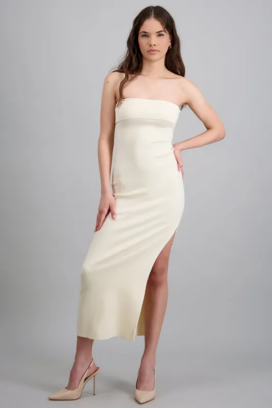 Vestido maxi doblez liso sold by Shasa