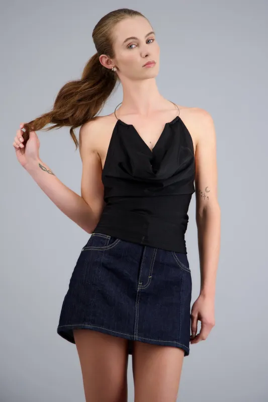 Top halter choker cuello cascada sold by Shasa