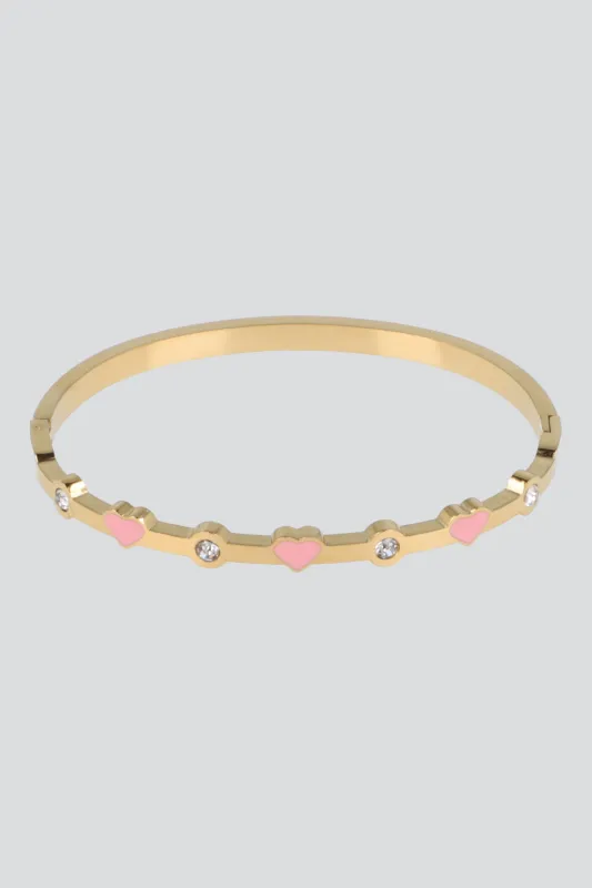 PULSERA CORAZONES RIGIDA PQ made by Shasa