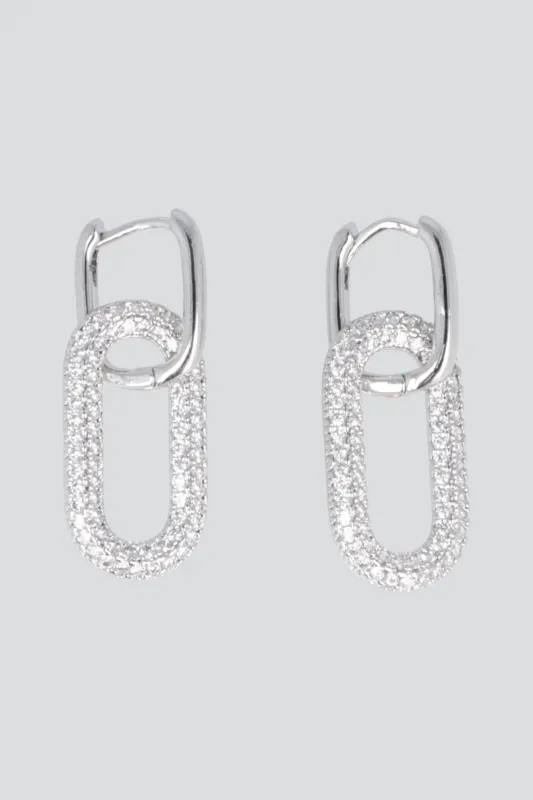 Arracadas eslabones brillos sold by Shasa