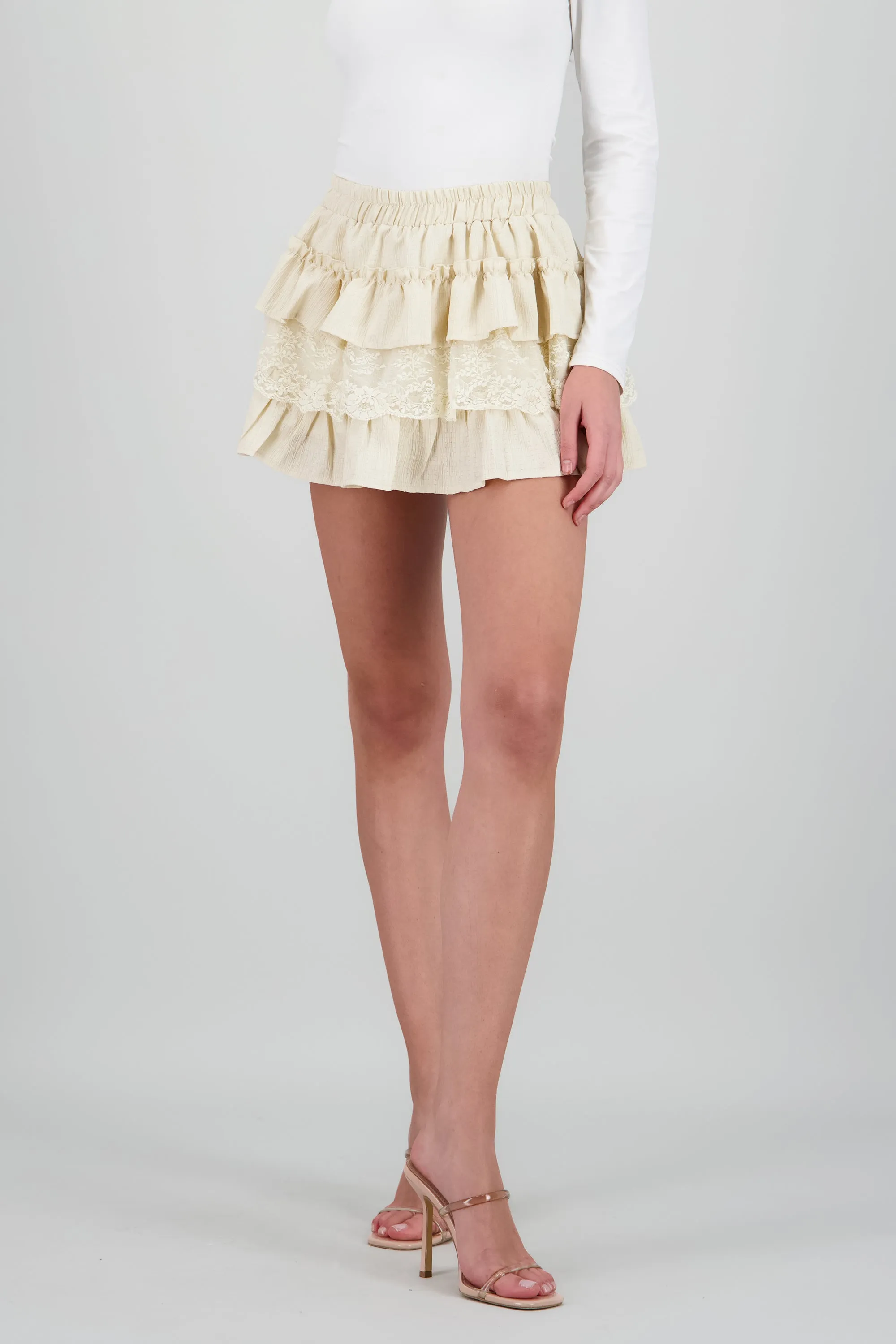 FALDA OLANES CON DETALLE DE ENCAJE sold by Shasa product image thumbnail 2