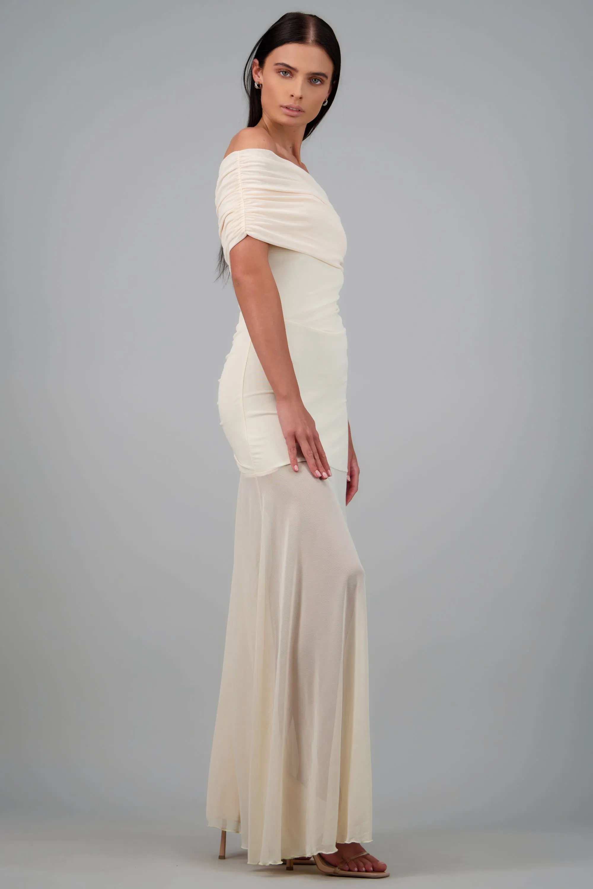Vestido maxi drapeado transparencias sold by Shasa product image thumbnail 4