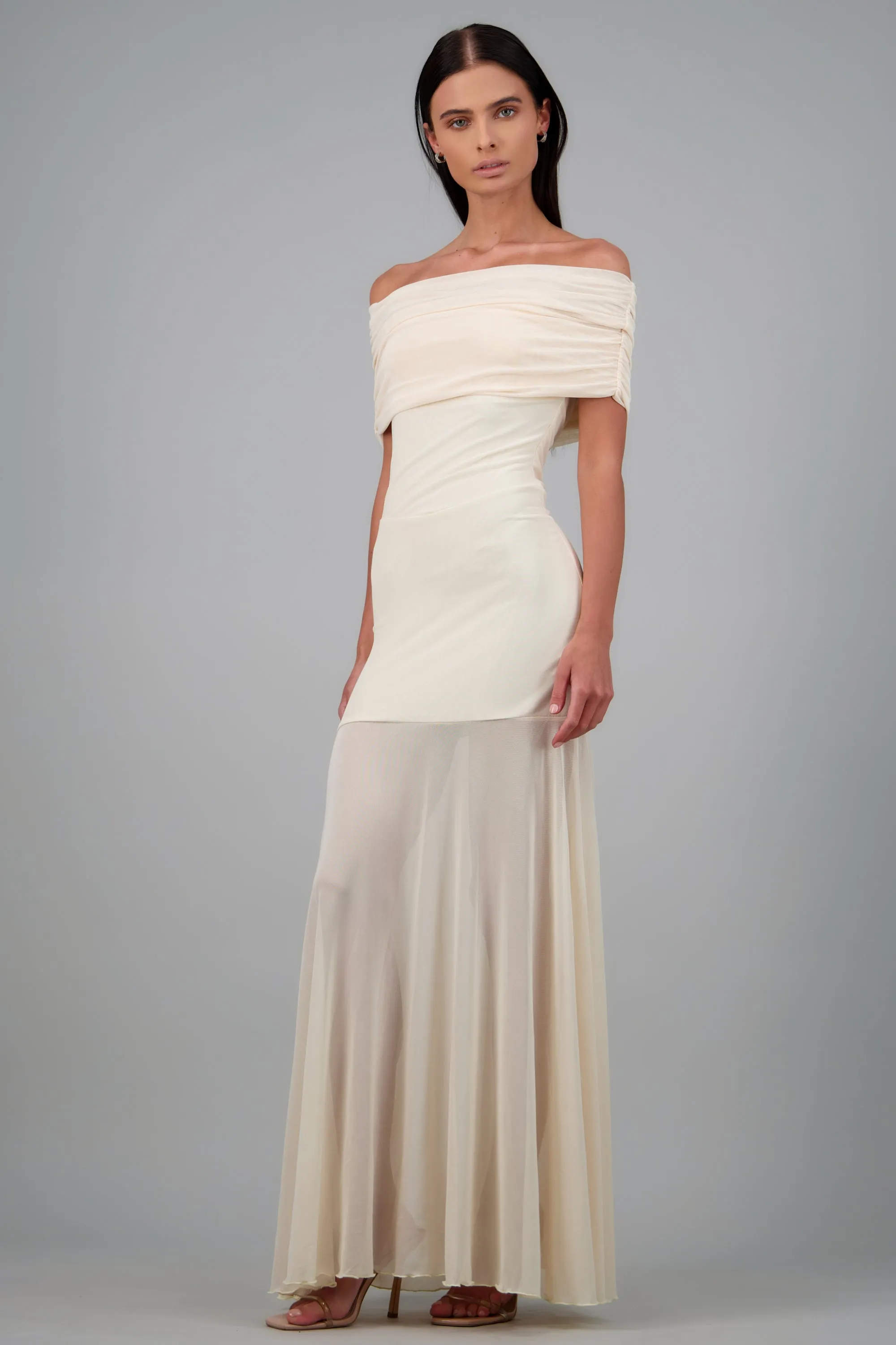 Vestido maxi drapeado transparencias sold by Shasa product image thumbnail 2