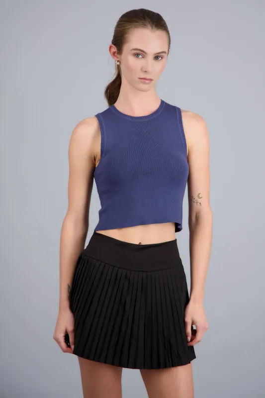 Top corto sin mangas rib made by Shasa