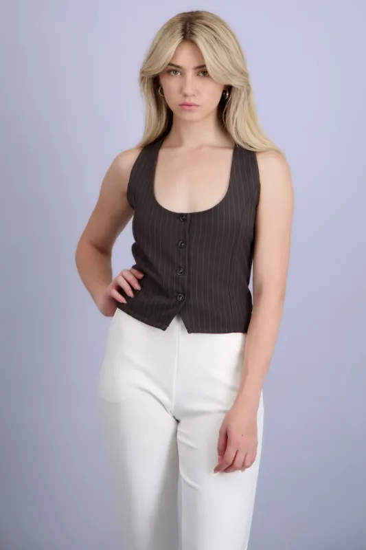 Chaleco de vestir escote redondo sold by Shasa