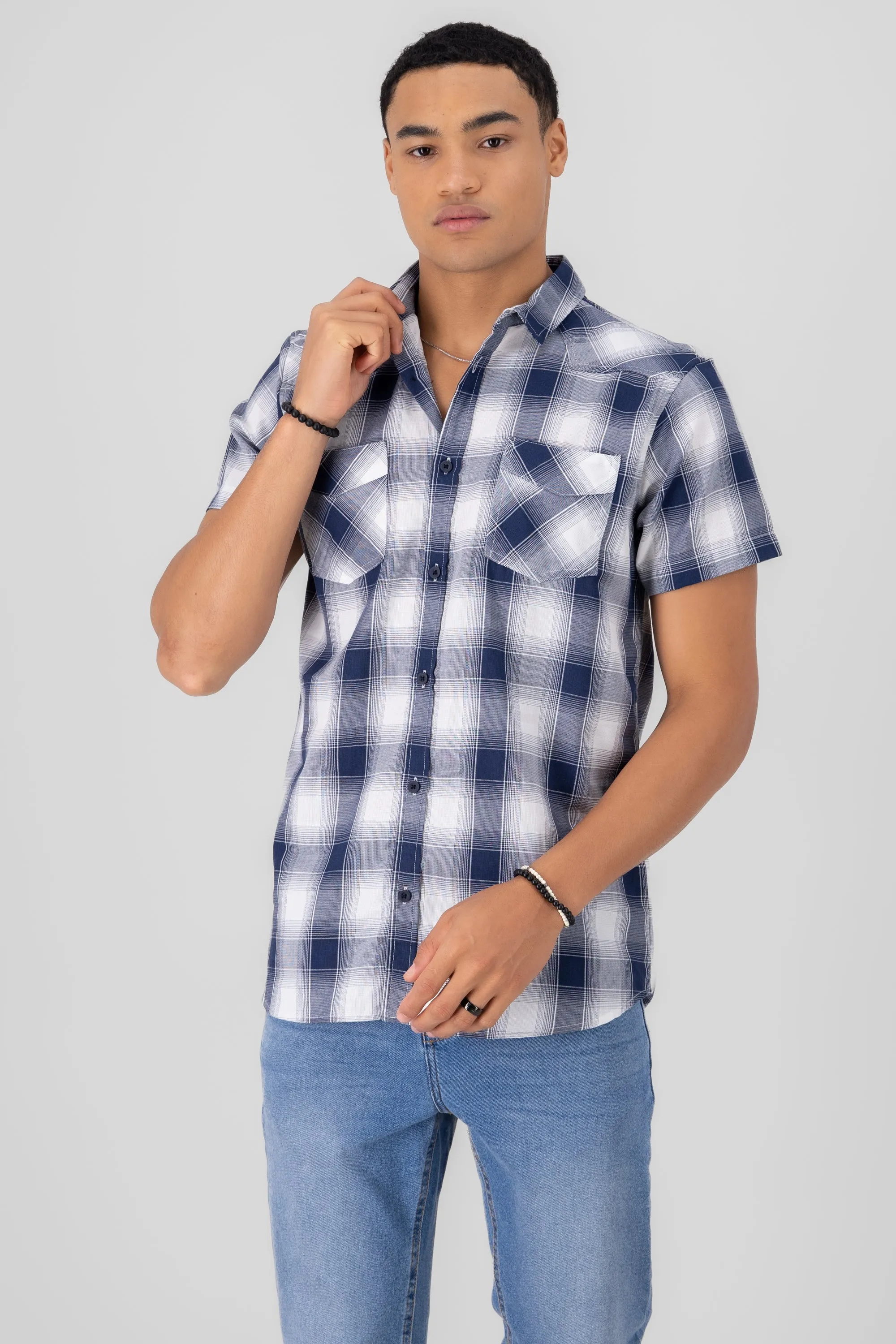 Camisa cuadros manga corta sold by Shasa