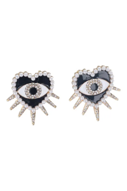 Aretes Corazón Ojo Turco sold by Shasa