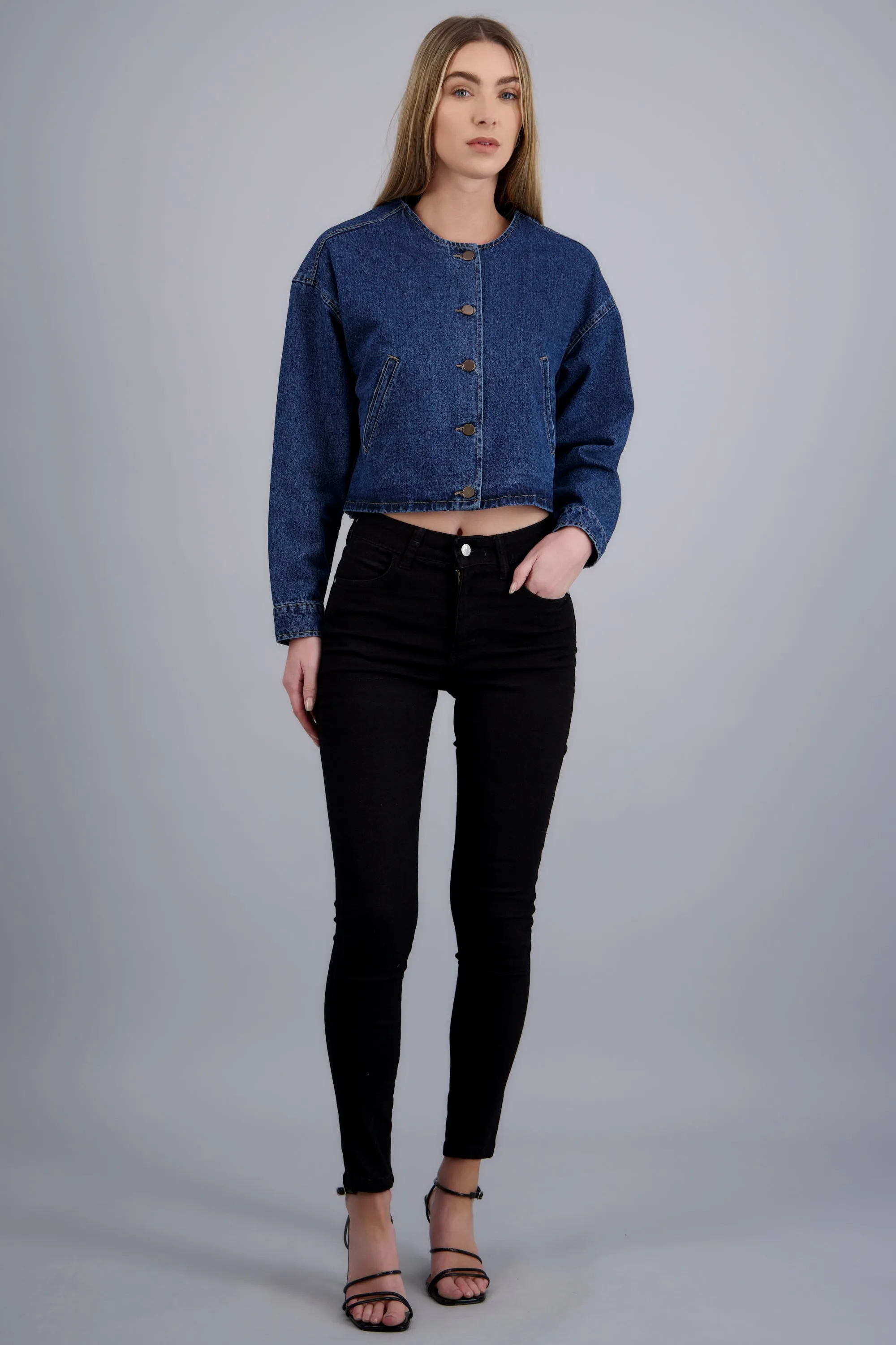 Chamarra denim bomber sold by Shasa product image thumbnail 2