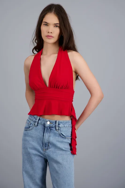 Top halter detalle olan made by Shasa