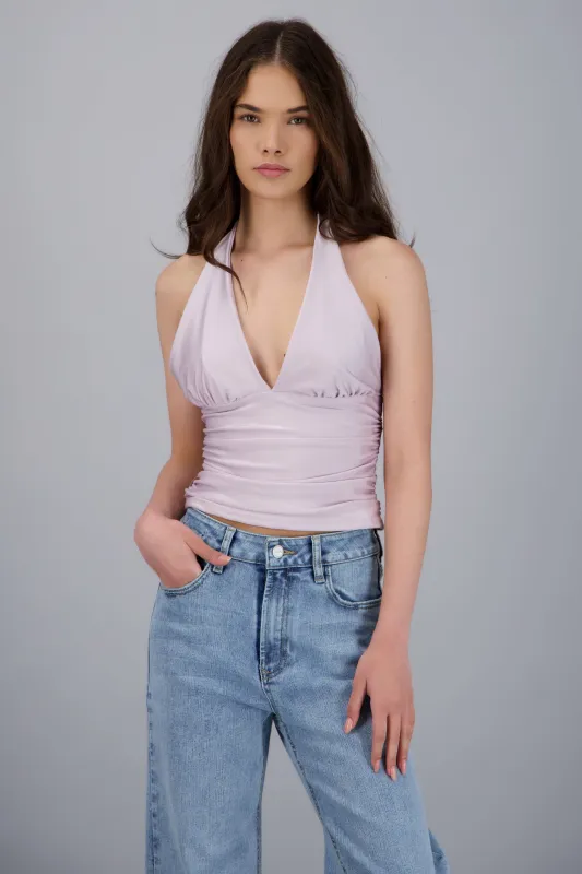 TOP HALTER DETALLE PLIEGUES made by Shasa