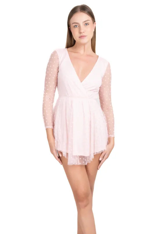 Vestido mini mesh corazón flock sold by Shasa