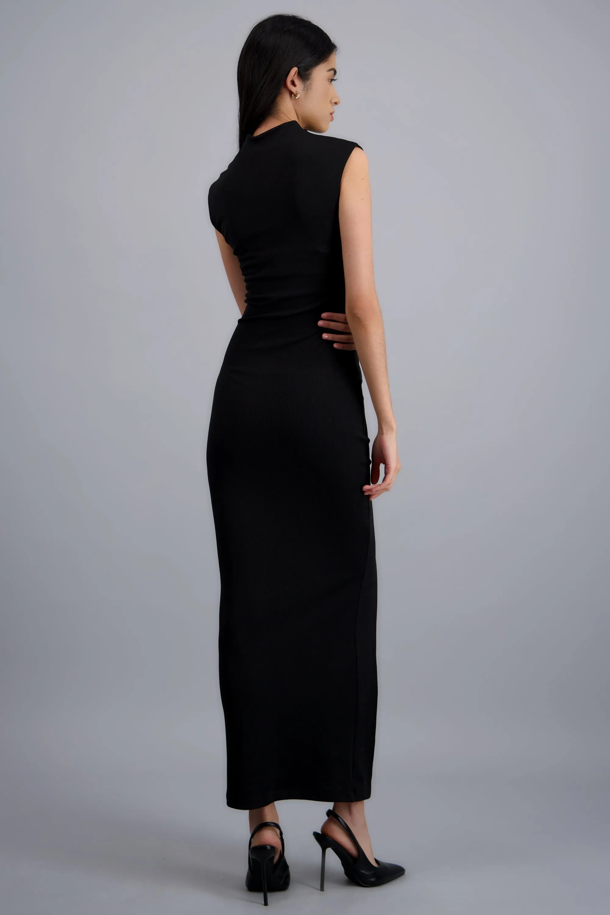 Vestido maxi rib sin mangas cuello redondo sold by Shasa product image thumbnail 4