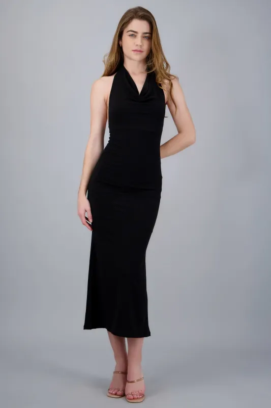 Vestido maxi halter escote columpio sold by Shasa