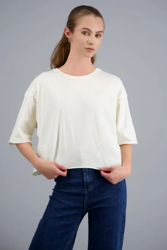 Playera crop fit boxy made by Shasa