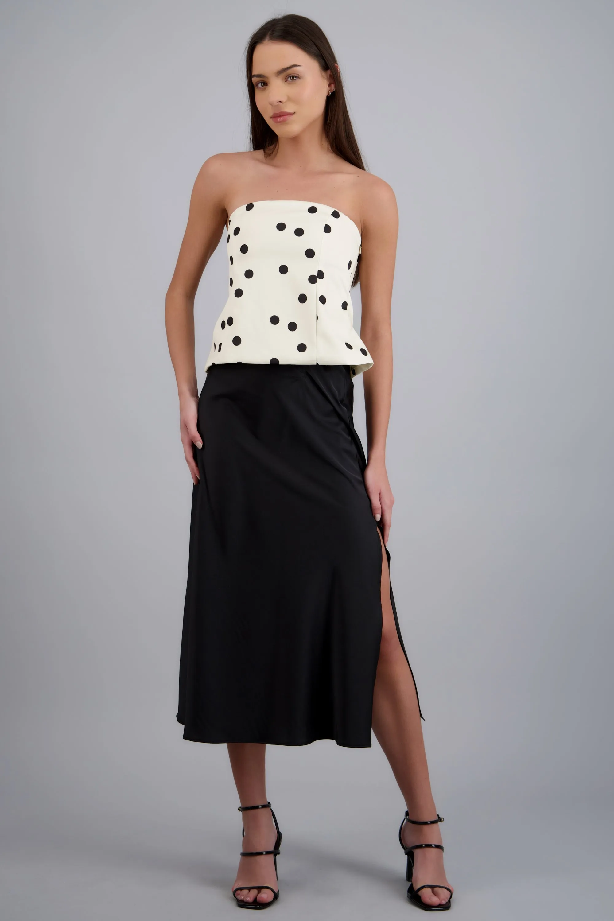 Top strapless polka dots sold by Shasa