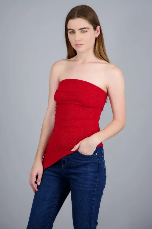 Top asimetrico brillos sold by Shasa