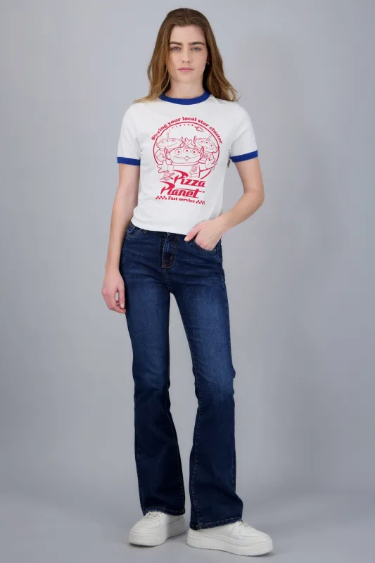 Playera contrastes pizza planeta sold by Shasa