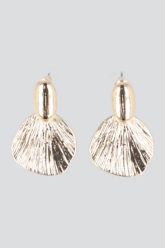 Aretes conchas metal made by Shasa