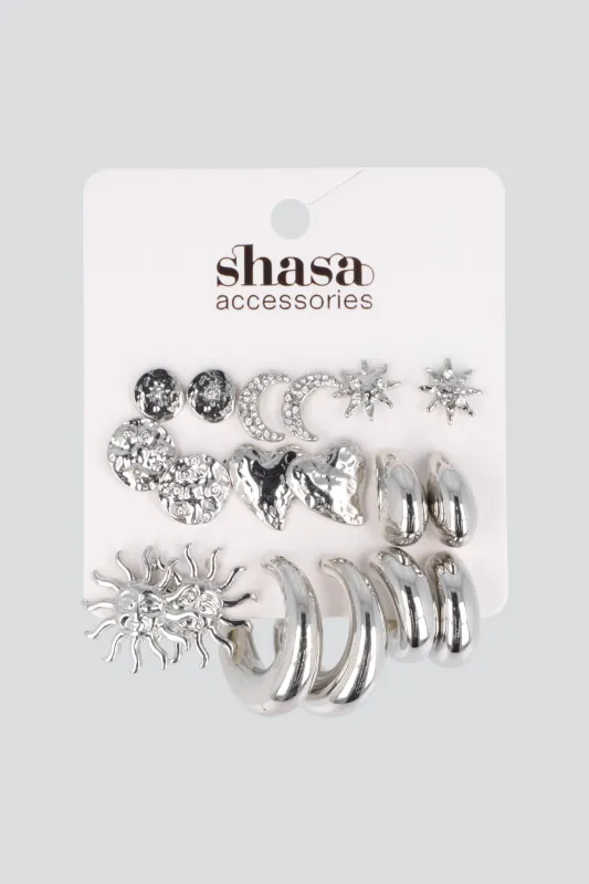 SET 9 PARES ARETES ARRACADAS sold by Shasa