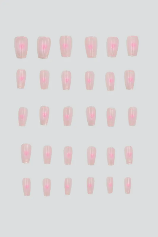 Set 30 uñas corazon efecto ojo de gato made by Shasa