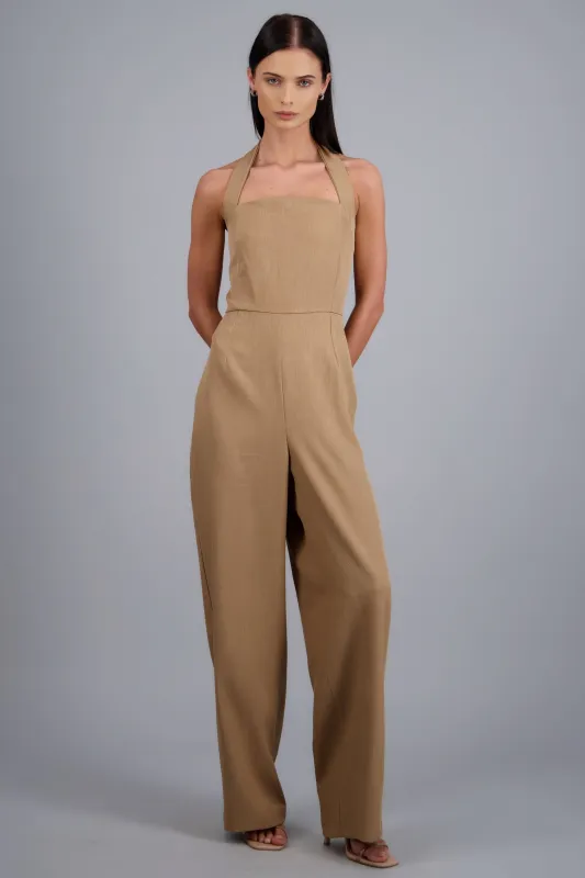 Jumpsuit halter liso cortes made by Shasa