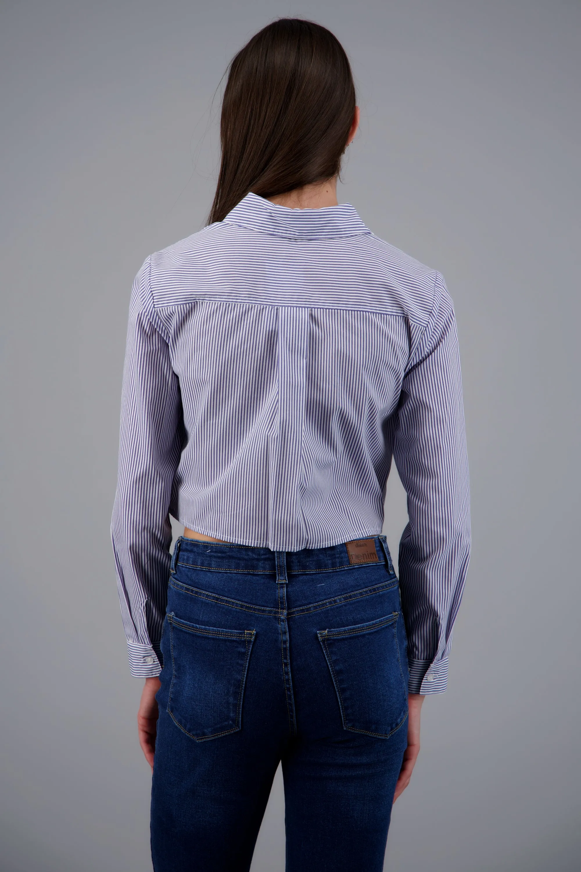 Camisa crop de rayas con doble bolsa sold by Shasa product image thumbnail 4