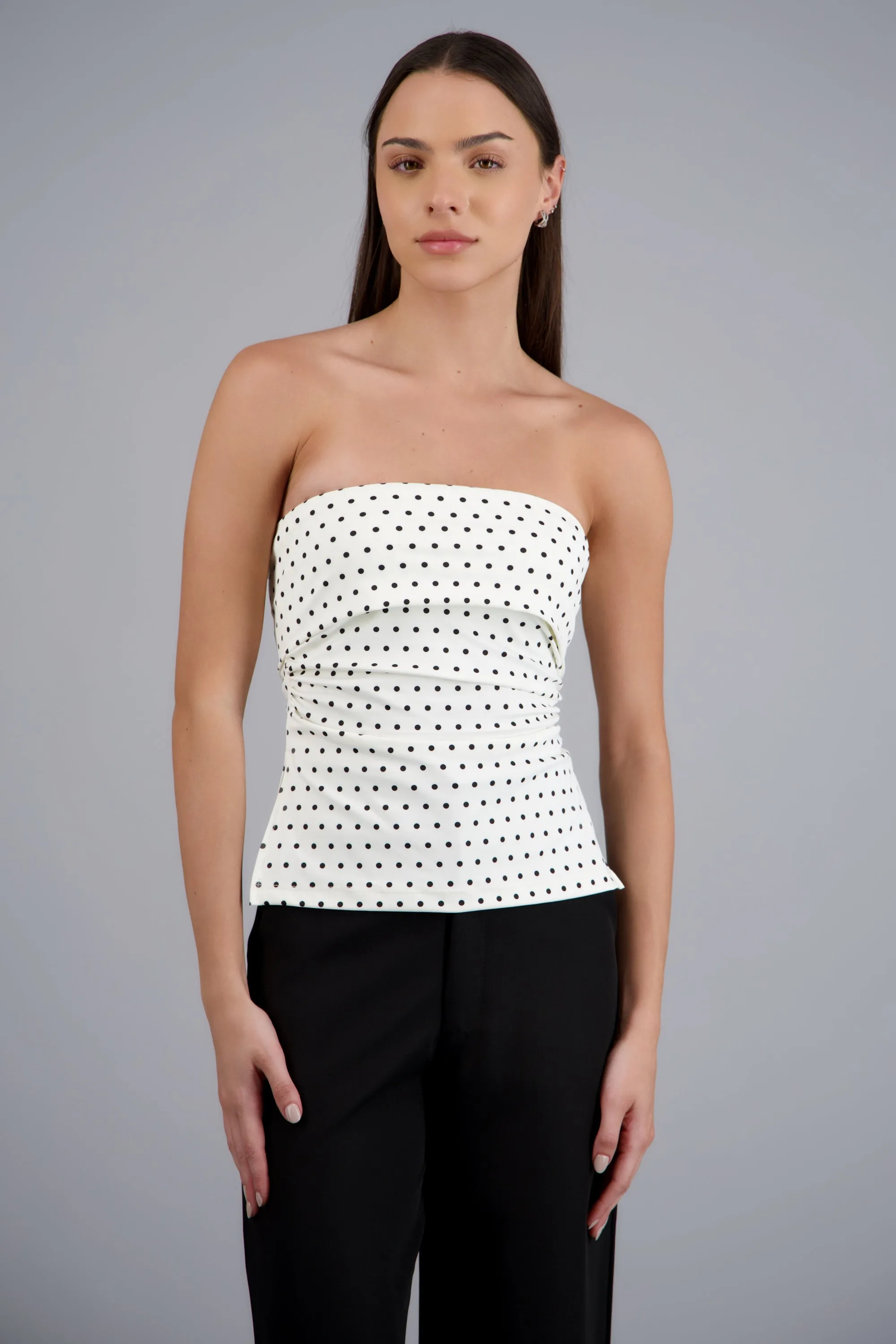 top tubo con dobles escote polka dots sold by Shasa product image thumbnail 3
