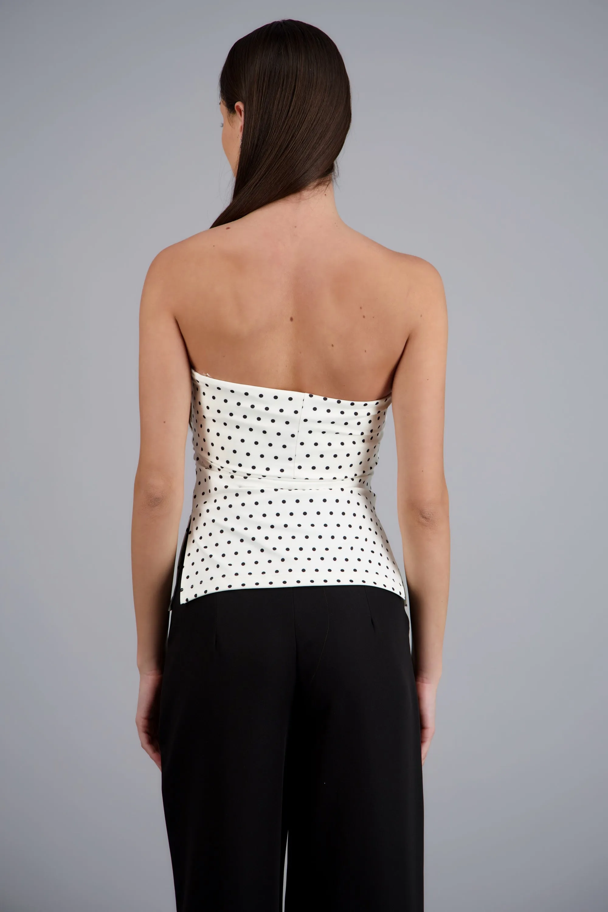 top tubo con dobles escote polka dots sold by Shasa product image thumbnail 4